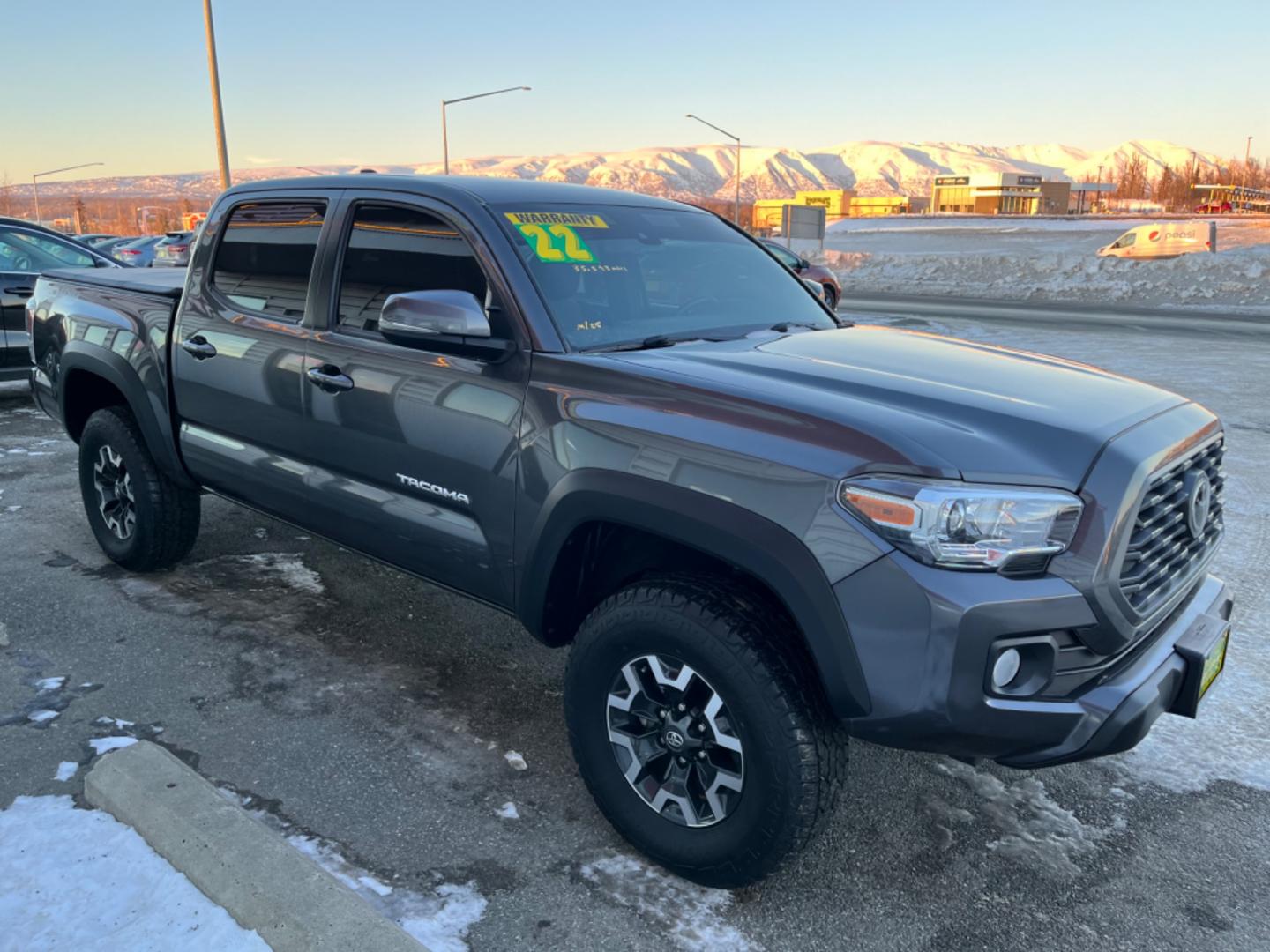 2022 Gray Toyota Tacoma TRD Off Road Double Cab V6 6AT 4WD (3TMCZ5AN6NM) with an 3.5L V6 DOHC 24V engine, 6A transmission, located at 1960 Industrial Drive, Wasilla, 99654, (907) 274-2277, 61.573475, -149.400146 - Photo#6